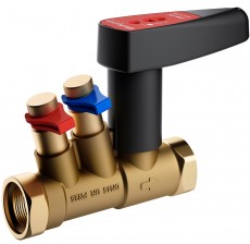 Meibes Балансировочный клапан с предварительной настройкой,измерительными нипелями, запорный без дренажа, р/р BALLOREX Venturi,FODRV, PN25 DN15