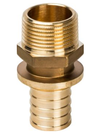 STOUT Переходник с наружной резьбой 25xR 1/2" для труб из сшитого полиэтилена аксиальный