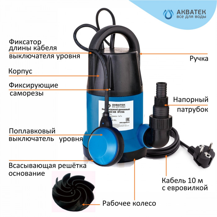 Насос фекальный Акватек SP400PA 5/125